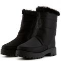 Wildone-33 Puffer Mid Boots Black Faux Suede