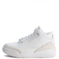 Pre-School Jordan 3 Retro "Pure Money White/Metallic Silver-White