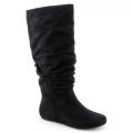 Flat Boot Zulu-S Black Suede Black