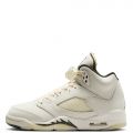 Grade School Air Jordan 5 Retro Sail/Black-Lt Orewood Brn-Coconut Milk