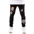 Skull Jeans 黒 ピーコート 7oz DENIM CRAZY PATCHWORK SHOP COAT(M Black): S'YTE｜THE
