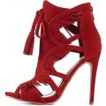 Women's Coins Dropping High Heel Dress Shoe Red