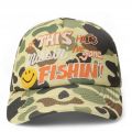 Smiley Camo Trucker Hat Green/Camo
