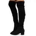 Wynter-1 Over the Knee Boots Black Suede