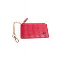 Croc Leather Pouch - Red Red