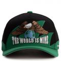 The World Is Mine Wool Trucker Hat Black/Green