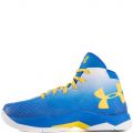 Blue/Yellow/White Junior's Curry 2.5 Athletic Basketball Sneaker