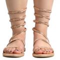 Zoe-2 Wrap Around Sandal  Rose gold