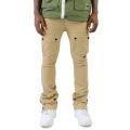 Verde Men's premium twill cargo pant with multi functional pockets Khaki Brune
