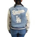 Los Angeles Dodgers Denim Varsity Jacket  Denim