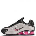Grade-School Shox R4 Black/Metallic Silver-Pinksicle
