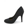 Women's Eudora-01 High Heel Pump Black Snake Skin