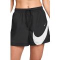 Women's Mid-Rise 5" Woven Logo Shorts Black/White