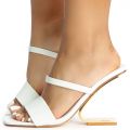 Sparktra-1 Illusion Dress Heel White