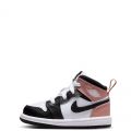 Toddler Jordan 1 Mid WHITE/BLACK-RUST PINK