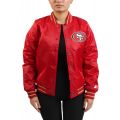 NFL Women's San Francisco 49ers Satin Jacket  Red