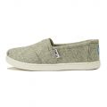 Toms for Kids: Classic Grey Wool Herringbone Flats Grey