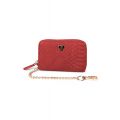 Mint Anaconda Leather Pouch Red Red