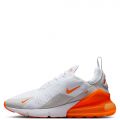 Women's Air Max 270 White/Total Orange-Vast Grey