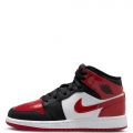 Grade-School Air Jordan 1 Mid SE Black/Varsity Red-White