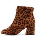 Moody-01 Square Toe Booties Leopard