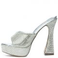 Aja-3 Rhinestone Platform Heel Silver