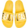 Beach Please Slides in Yellow Yellow/Gold