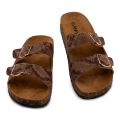 Glory-555 Sandals Chestnut Snake Print