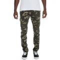 Men's Pleated Knee Jean Pants Camo