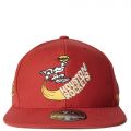 Logo History Fitted HWC Houston Rockets Snapback Red