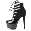 Privileged Shoes by J.C. Dossier: Denmark Black Hi Platform Boots Black