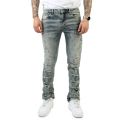 Fray Stacked Jeans Blue