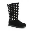 Women's Flat Studded Boot Urban Studs Black