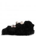Doll Fuzzy Slippers  Black