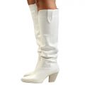 Mondee-1 Straight Cut Cowboy Boot White