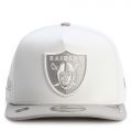 NFL Las Vegas Raiders 950 A-Frame Pre-Curved Snapback White/Grey
