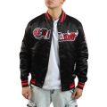 NBA CHICAGO BULLS CITY RANSOM SATIN JACKET Black/Red