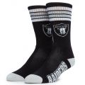 Men's Oakland Raiders 4-Stripe Sock BLACK