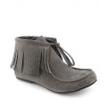 Women's Grey Fringe Ankle Boot Avid-2 Grey