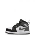 Toddler Jordan 1 Mid Black/Iron Grey-White