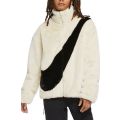 nsw plush faux fur jacket in fossil & black