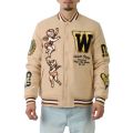 Cherub Rock Varsity Jacket Beige