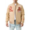 All American Varsity Jacket Beige