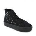 Studded Platform Sneaker Black