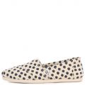 Toms Classic Polka Dots Natural Flats NATURAL/NAVY