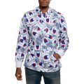 All-Over Print Pull-Over Hoodie Mix White