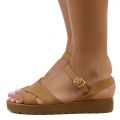FD Chester Flat Sandal  Brown