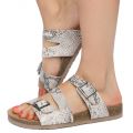 FD GUPPY-S SANDALS BEIGE PYTHON