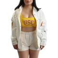 USC TROJANS Hometown Button Down Jacket  Cream