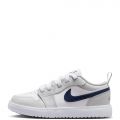 Pre-School Jordan 1 Low Alt White/Midnight Navy-Neutral Grey